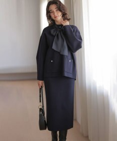 組曲 【加藤ローサさん着用】スムースストレッチニットアップ