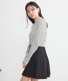 earth music&ecology ランダムチェーンリブハイネックプルオーバー