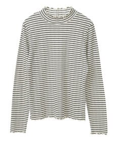 earth music&ecology ランダムチェーンリブハイネックプルオーバー