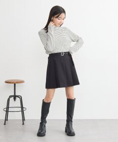 earth music&ecology ランダムチェーンリブハイネックプルオーバー