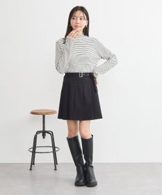 earth music&ecology ランダムチェーンリブハイネックプルオーバー