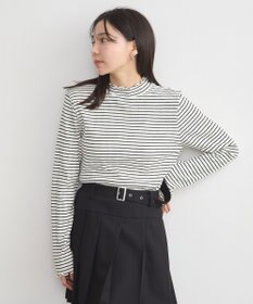 earth music&ecology ランダムチェーンリブハイネックプルオーバー