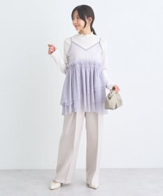 earth music&ecology ランダムチェーンリブハイネックプルオーバー