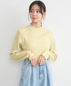 earth music&ecology ランダムチェーンリブハイネックプルオーバー