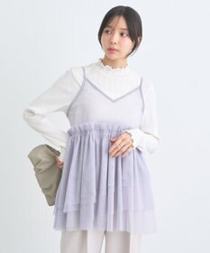 earth music&ecology ランダムチェーンリブハイネックプルオーバー