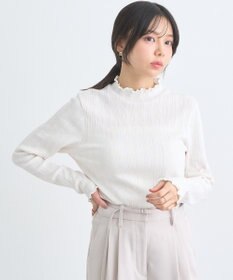 earth music&ecology ランダムチェーンリブハイネックプルオーバー