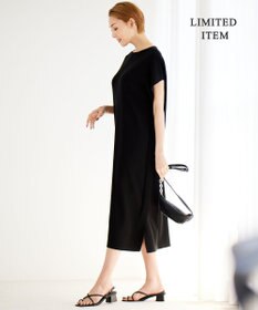 ICB 【WEB限定・洗える】ドライコットンアセテート  サイドスリットワンピース