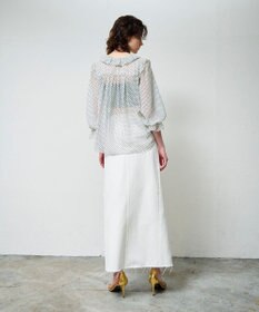 GRACE CONTINENTAL ドットラッフルブラウス