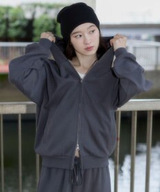 WEGO 【ユニセックス着用ITEM/SMLサイズ展開】ボンディングZIPパーカー