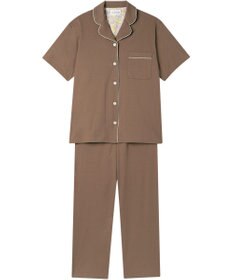 une nana cool 【綿100%】60/2 やわらか天竺 半袖開襟パジャマ MADE WITH LIBERTY FABRIC