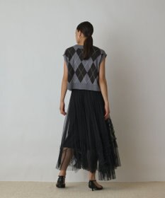 GRACE CONTINENTAL アーガイルニットベスト