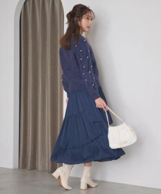 Feroux 【洗える】ランダムティアードスカート