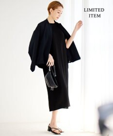 ICB 【WEB限定・洗える】ドライコットンアセテート  サイドスリットワンピース