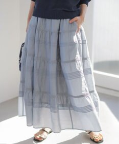 組曲 クラウドローン スカート ブルーグレー系