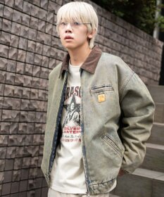 WEGO 【ユニセックス着用ITEM/MLサイズ展開】ワーカーズキルティングZIPジャケット