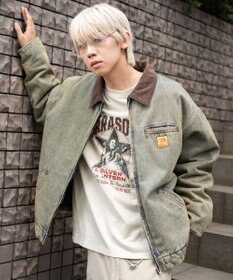 WEGO 【ユニセックス着用ITEM/MLサイズ展開】ワーカーズキルティングZIPジャケット