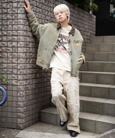 WEGO 【ユニセックス着用ITEM/MLサイズ展開】ワーカーズキルティングZIPジャケット