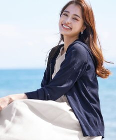 Tiaclasse L 【小倉優子さん着用】【洗える】サマーニットショートパーカー