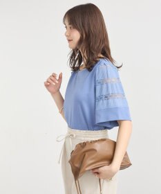 earth music&ecology フレア袖レースプルオーバー