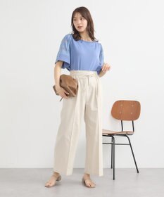 earth music&ecology フレア袖レースプルオーバー