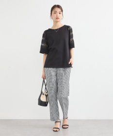 earth music&ecology フレア袖レースプルオーバー