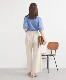 earth music&ecology フレア袖レースプルオーバー