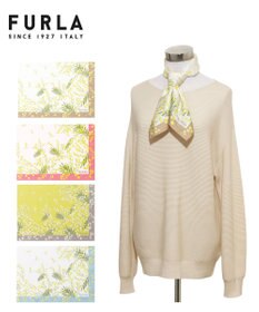 MOONBAT 【シルク100%】FURLA (フルラ) ミモザ シルクプリントスカーフ 65cm×65cm UV対策 手洗い可能