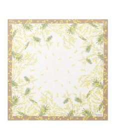 MOONBAT 【シルク100%】FURLA (フルラ) ミモザ シルクプリントスカーフ 65cm×65cm UV対策 手洗い可能