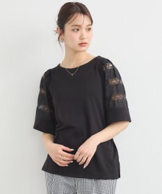 earth music&ecology フレア袖レースプルオーバー