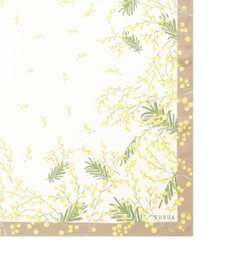 MOONBAT 【シルク100%】FURLA (フルラ) ミモザ シルクプリントスカーフ 65cm×65cm UV対策 手洗い可能