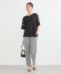 earth music&ecology フレア袖レースプルオーバー