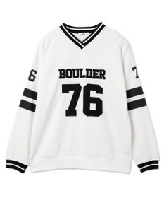 WEGO ナンバリングライン切り替えスウェット