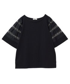 earth music&ecology フレア袖レースプルオーバー