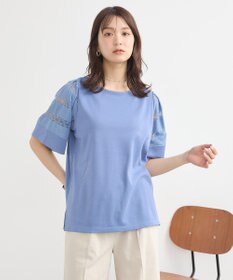 earth music&ecology フレア袖レースプルオーバー