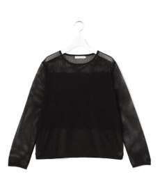 ICB L パネルパターンメッシュ ニットプルオーバー