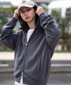 WEGO 【ユニセックス着用ITEM/SMLサイズ展開】ボンディングZIPパーカー