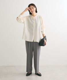 Green Parks バックシャンバンドカラーシャツ