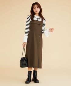 Feroux 【洗える】袖フレアボーダー ニット