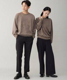 UNFILO MENS 【男女兼用】クリーンスエード エンボスロゴ クルー