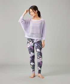 Chacott 【ノーソーイングニット】7分袖メッシュニットTシャツ