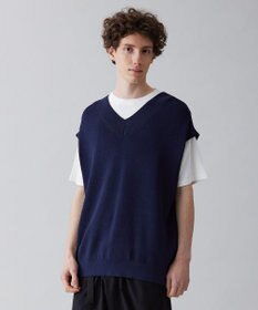UNFILO MENS イージーケア ニットベスト [23年春夏商品]