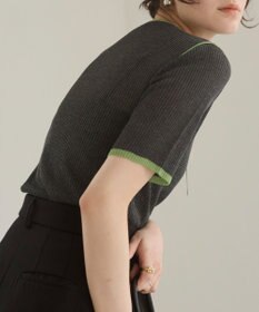 WEGO 【ANGIE VINTAGE】配色デザインリブニット