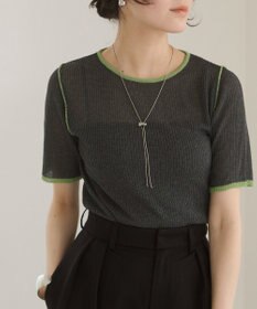 WEGO 【ANGIE VINTAGE】配色デザインリブニット
