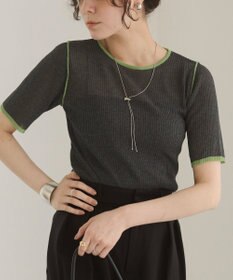 WEGO 【ANGIE VINTAGE】配色デザインリブニット