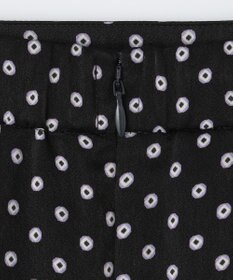 J.PRESS LADIES L 【洗える】ピーチサテン 幾何プリント スカート