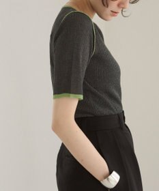WEGO 【ANGIE VINTAGE】配色デザインリブニット