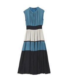 YECCA VECCA マルチカラーシャーリングワンピース