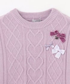 ANY KIDS リボン ケーブル ニット