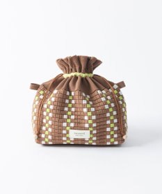 TRICOTE チェック巾着ポーチショルダー