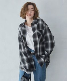 WEGO 【ユニセックス着用ITEM/SMLサイズ展開】オンブレチェックシャツ（LS）